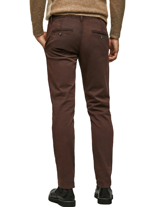 Charly Trousers Chino in Slim Fit Brown
