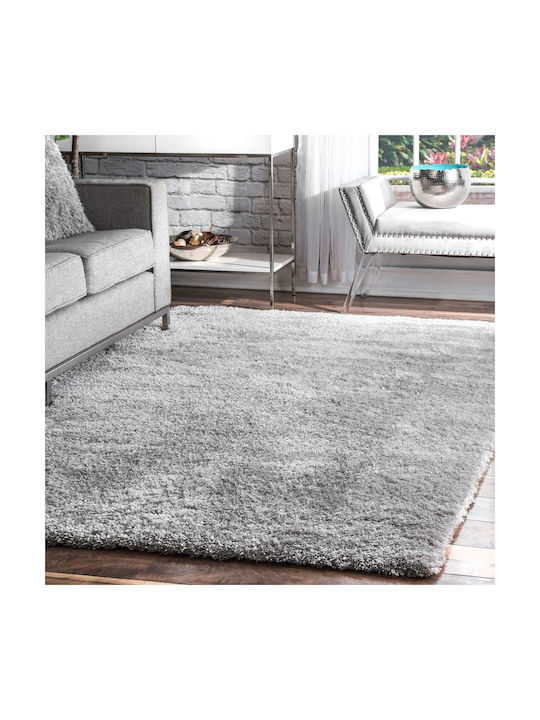 Saray Home Soft Rug Rectangular Shaggy Γκρι Ανοιχτό