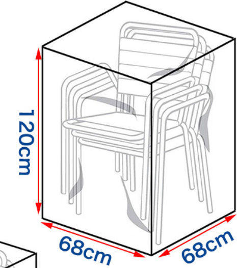 Waterproof Protective Armchair Cover 68x68x120cm in Black Colour