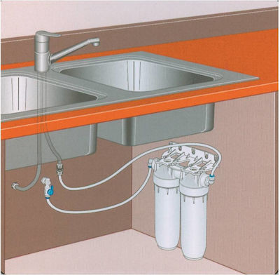 Atlas Filtri Under Sink Water Filter System MFO SX - BW , ½" Inlet/Outlet,