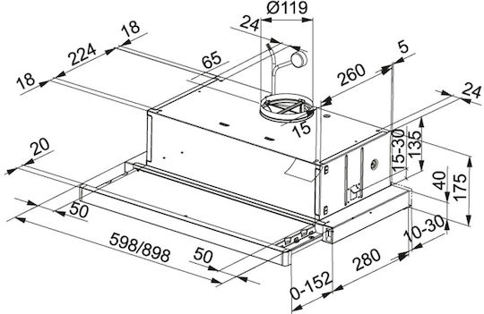 Franke Flexa FTC 612 XS Συρόμενος Απορροφητήρας 60cm Inox με Wi-Fi