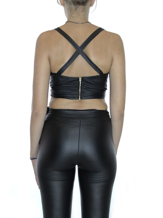 CROP TOP CENTO - 013554 - BLACK