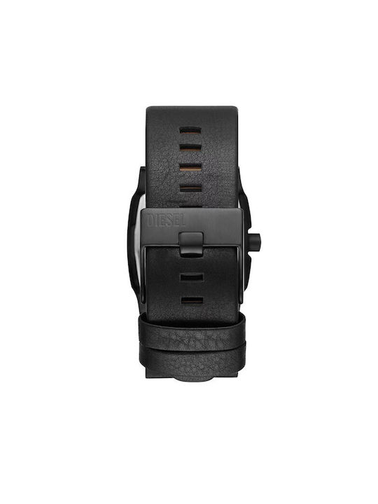 Diesel Cliffhanger Uhr Batterie mit Schwarz Lederarmband