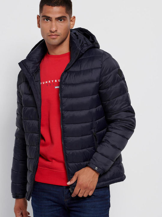 Χειμωνιάτικο Μπουφάν Puffer Navy Μπλε