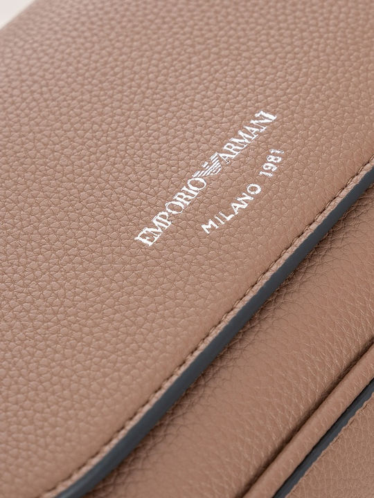Emporio Armani Γυναικεία Flap Bag Χιαστί Μπεζ Y3H294YFO5E89400