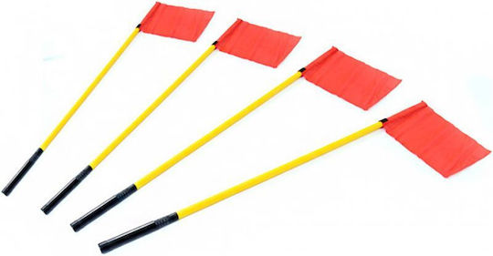 SMJ Sport Fußballeckfahnen Set 4Stück Rot