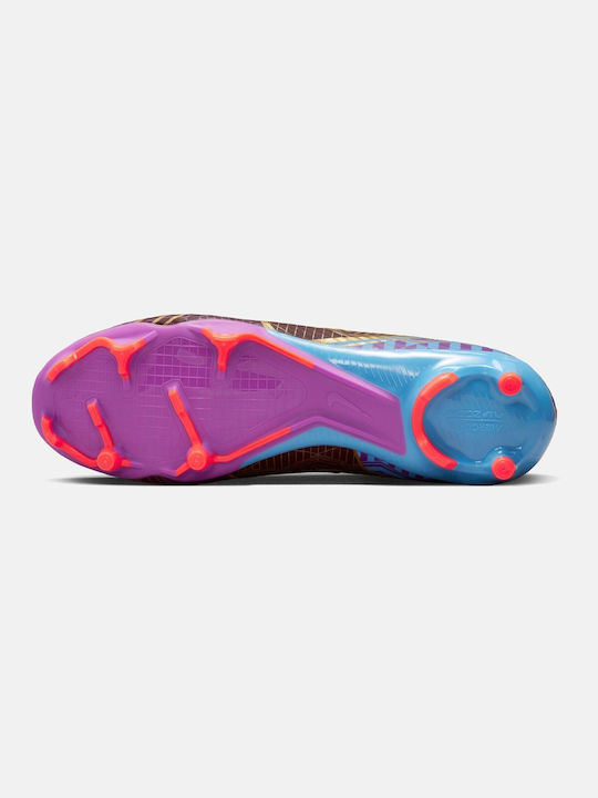 Nike Mercurial SuperFly 9 Academy Kylian Mbappé Pantofi de Fotbal cu crampoane Sfeclă Roșie Închisă / University Blue / Vivid Purple / Metallic Vivid Gold
