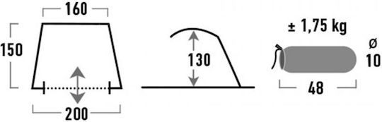 High Peak Rapid 80 4 Чоловеци Сив