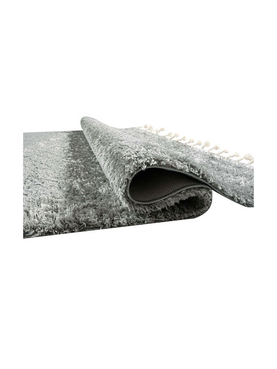 Balsan Silky Σετ Shaggy Χαλιά Κρεβατοκάμαρας Βαμβακερά D.grey 3τμχ