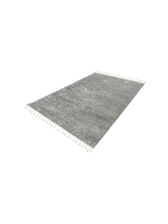 Balsan Silky Shaggy Cotton Bedroom Rugs Set D.Grey 3pcs