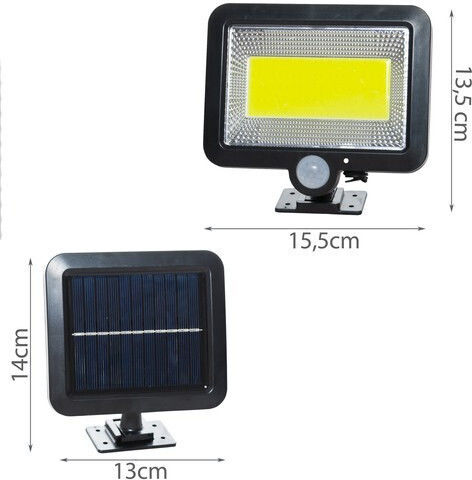 Pals SL-F120 Στεγανός Ηλιακός Προβολέας LED 10W με Αισθητήρα Κίνησης IP44