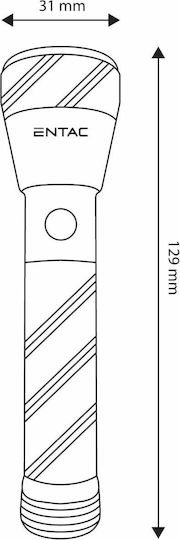 Entac Φακός IP44 με Μέγιστη Φωτεινότητα 110lm EFL-1W-ALU