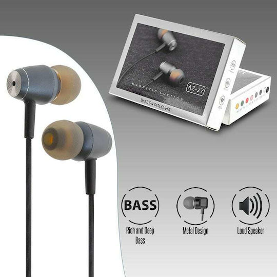Ακουστικά Ψείρες In Ear AZ-27 Γκρι