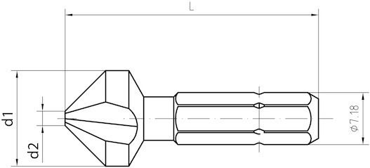 Wurth 90dg Cutting Tool HSS 16.5mm