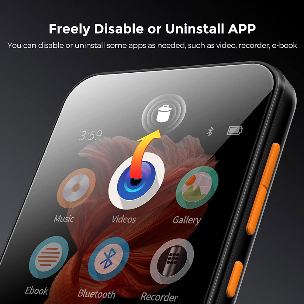 TIMMKOO Q3E MP3 Player (8GB) με Οθόνη Αφής 4" Μαύρο Skroutz.gr