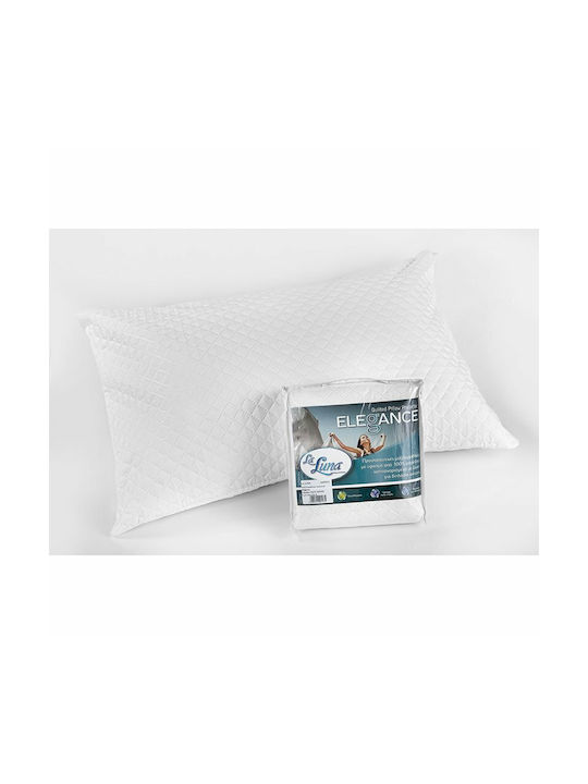 La Luna Elegance Schutzkissenbezug-Set Gesteppt Weiß 45x65cm.