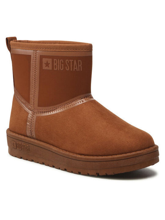 Big Star Wildleder Damen Knöchelstiefel Braun