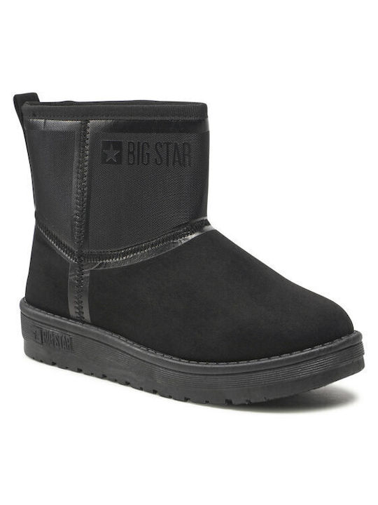 Big Star Wildleder Damen Knöchelstiefel Schwarz