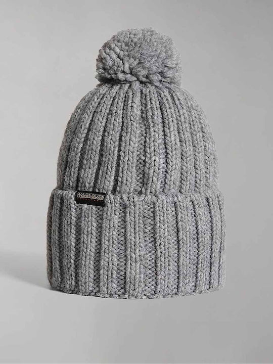 Semiury Beanie Unisex Beanie with Rib Knit in Gray color
