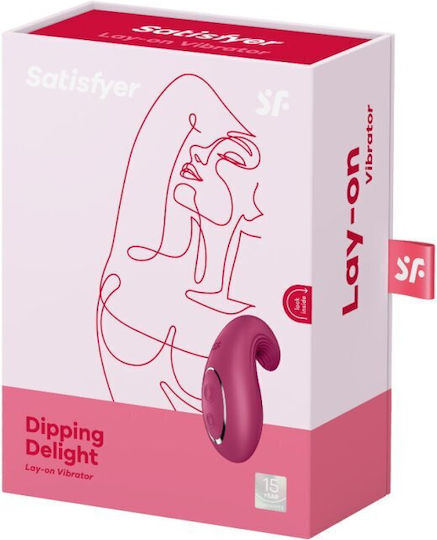 Satisfyer Dipping Delight Clitoral Vibrator 9cm Red