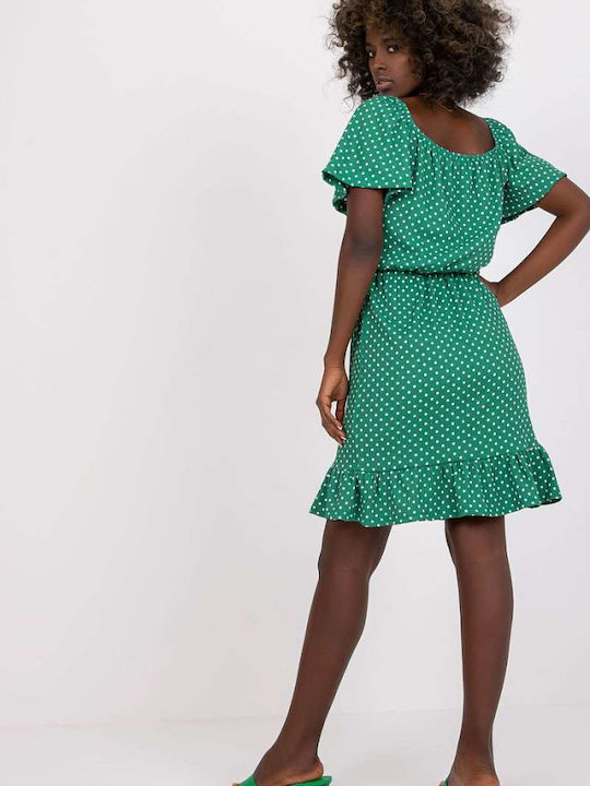 Rue Paris Summer Mini Dress Green