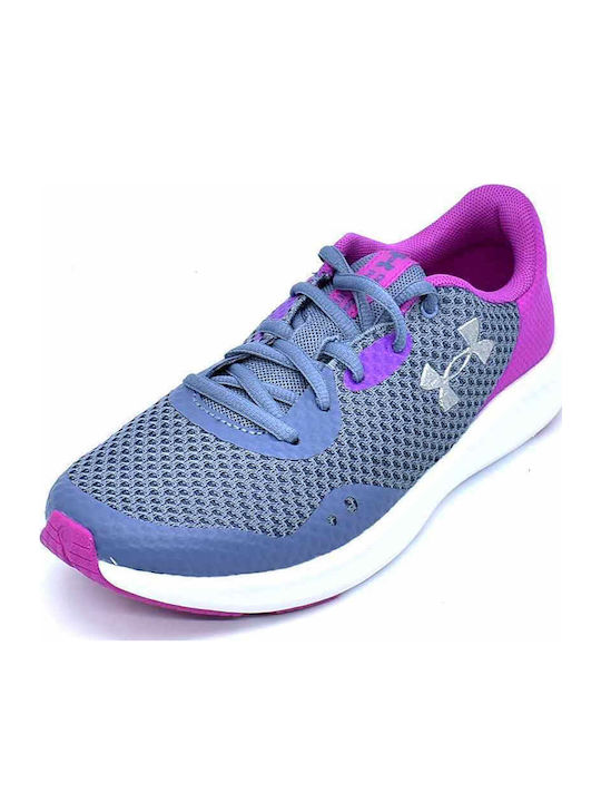 GGS Charged Pursuit 3 Kids Sports Shoes Running with Laces Purple