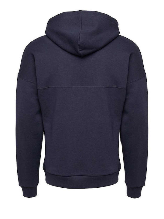 Les Deux Men's Sweatshirt with Hood and Pockets Navy Blue