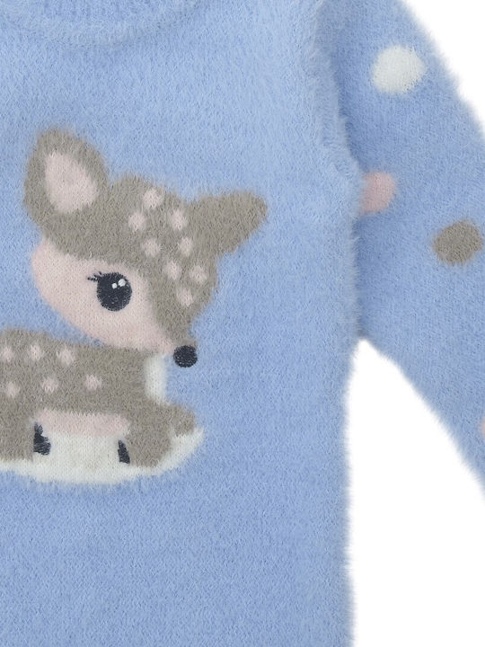 Kinder-Shirtkleid Langarm Hellblau