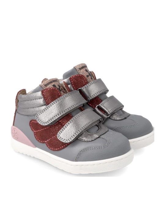 Shadow Παιδικά Sneakers High Ανατομικά με Σκρατς Γκρι