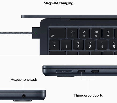 Apple MacBook Air 13.6" (2022) IPS Retina Display (M2-8-Core/8GB/256GB SSD) Midnight (International English Keyboard)