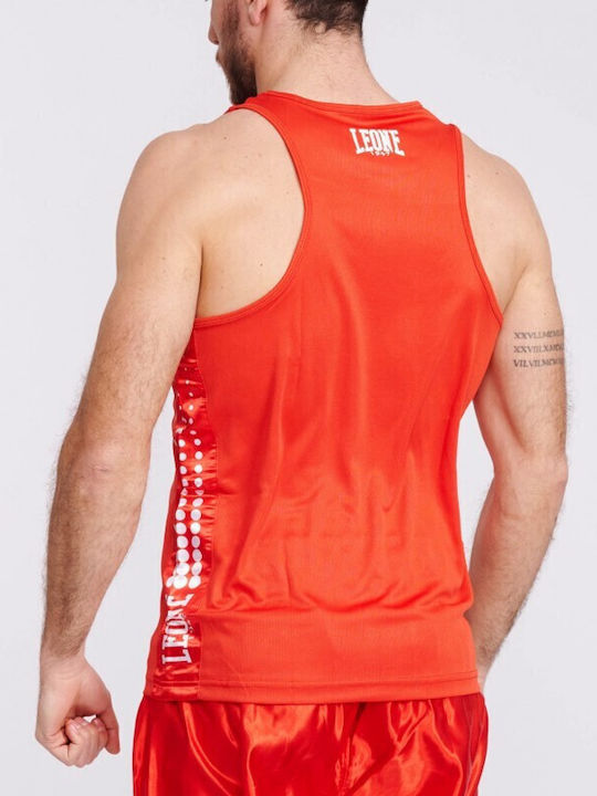 Leone Boxing Singlet AB726 Ανδρική Αμάνικη Μπλούζα Κόκκινη για Boxing Κόκκινη