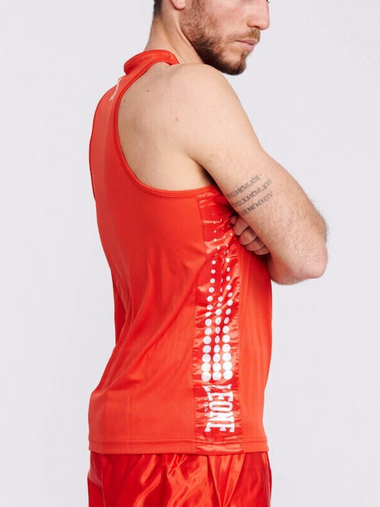 Leone Boxing Singlet AB726 Ανδρική Αμάνικη Μπλούζα Κόκκινη για Boxing Κόκκινη