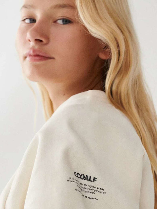 Kids Sweatshirt Cropped Ecru