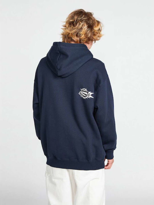 Volcom Men's Sweatshirt with Hood and Pockets Navy Blue