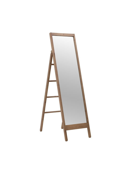 Inart Oglindă De Podea Cu Cadru Din Lemn Bej 173x55cm