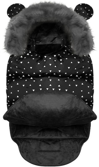 Ricokids Elmi Kinderwagen-Fußsack Schwarz 95x48εκ.