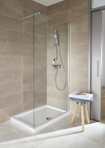 Roca Rectangular Porcelain Shower White Roma 90x70x5.5cm