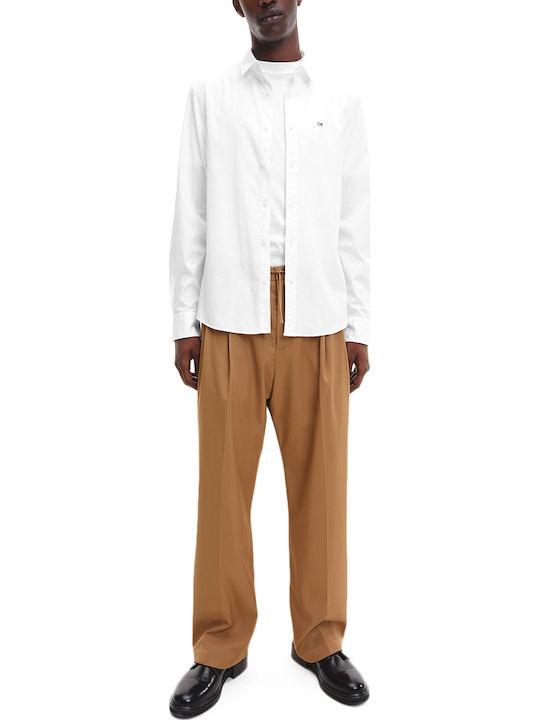 Long Sleeve Overshirt Narrow Fit White