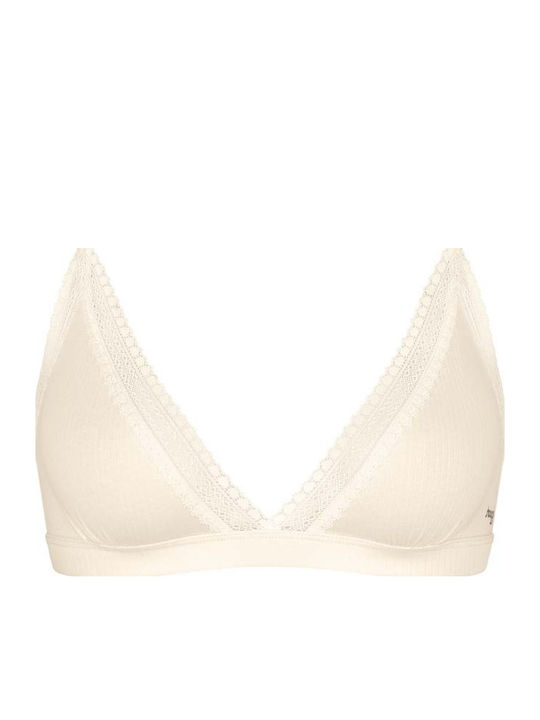 Sloggi Go Ribbed Women's Bralette Bra Ecru