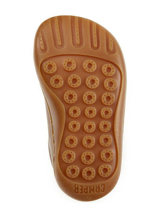 Peu Cami Kids Leather Boots with Lace Brown
