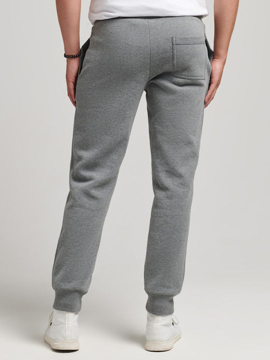 Superdry Men's Sweatpants with Rubber Charcoal Grey Marl