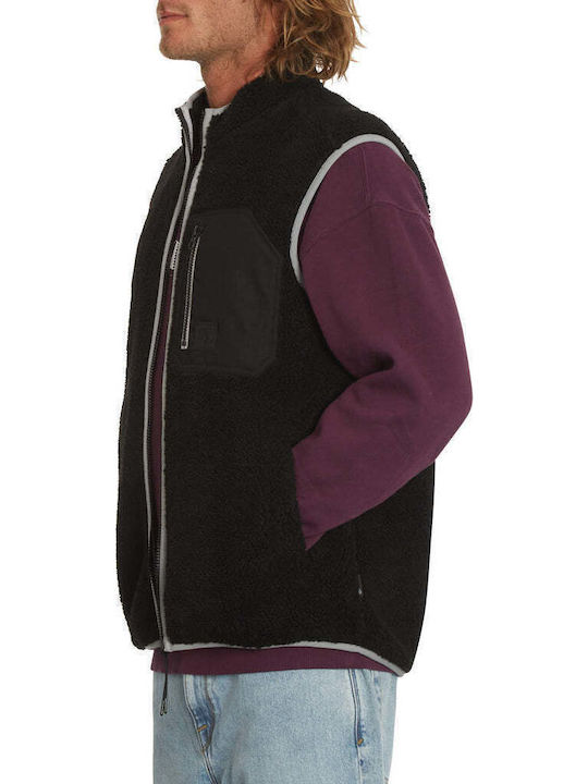 Muzzer Fuzzar Men's Fleece Cardigan Black