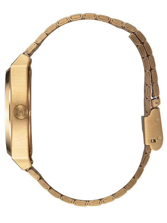 Nixon Rolling Stones Time Teller Γυναικείο Ρολόι 37mm Μπαταρίας με Χρυσό Μεταλλικό Μπρασελέ