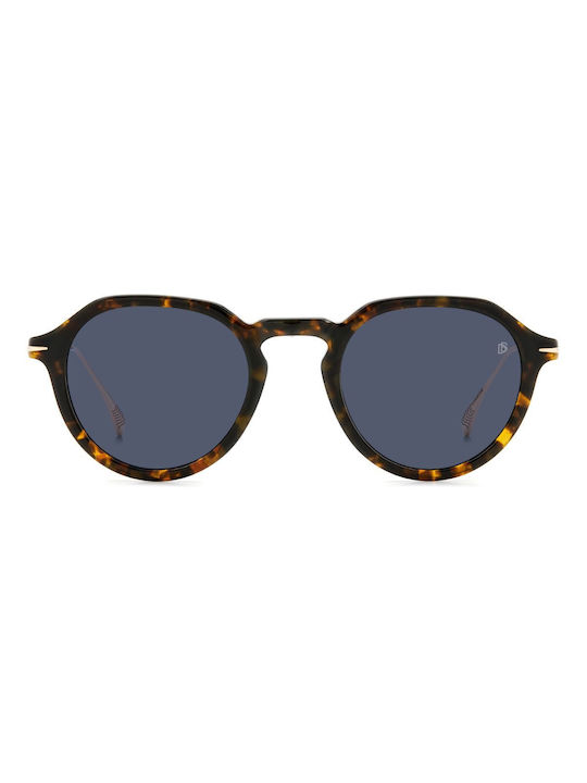 David Beckham Sonnenbrillen mit Braun Schildkröte Rahmen und Blau Linse DB 1098/S 2IK/KU