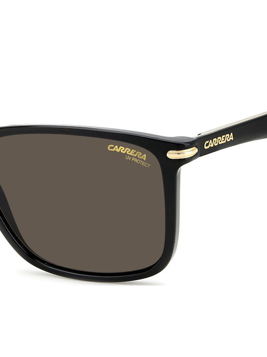 Carrera Men's Sunglasses with Black Plastic Frame and Gray Lens 298/S 807/IR