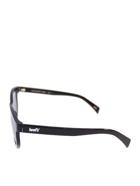 Levi's Unisex Sunglasses with Black Plastic Frame and Black Lens LV1022/S 807/IR