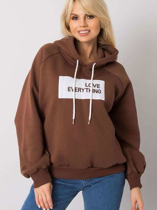 Ex Moda X Women's Hooded Sweatshirt Dark Brown