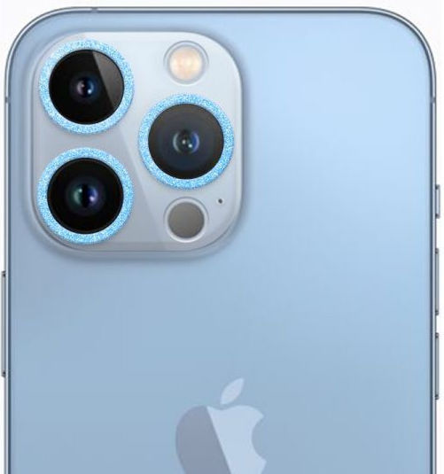 ObaStyle ObaStyle Handy-Kameraschutz Gehärtetes Glas Glitzer Blau Für iPhone 12 Pro
