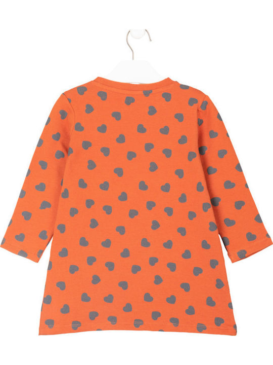 Kids Dress Long Sleeve Brown