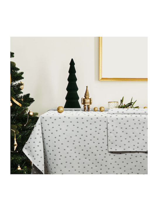 Das Home Christmas Christmas Tablecloth Fabric Gray L180xW140cm.